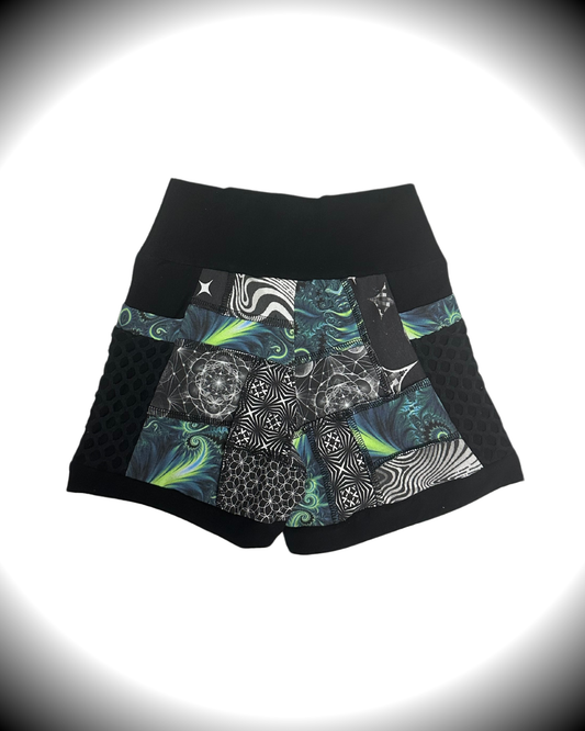 Vexel (S) Patchwork Shorts - TeraFractal