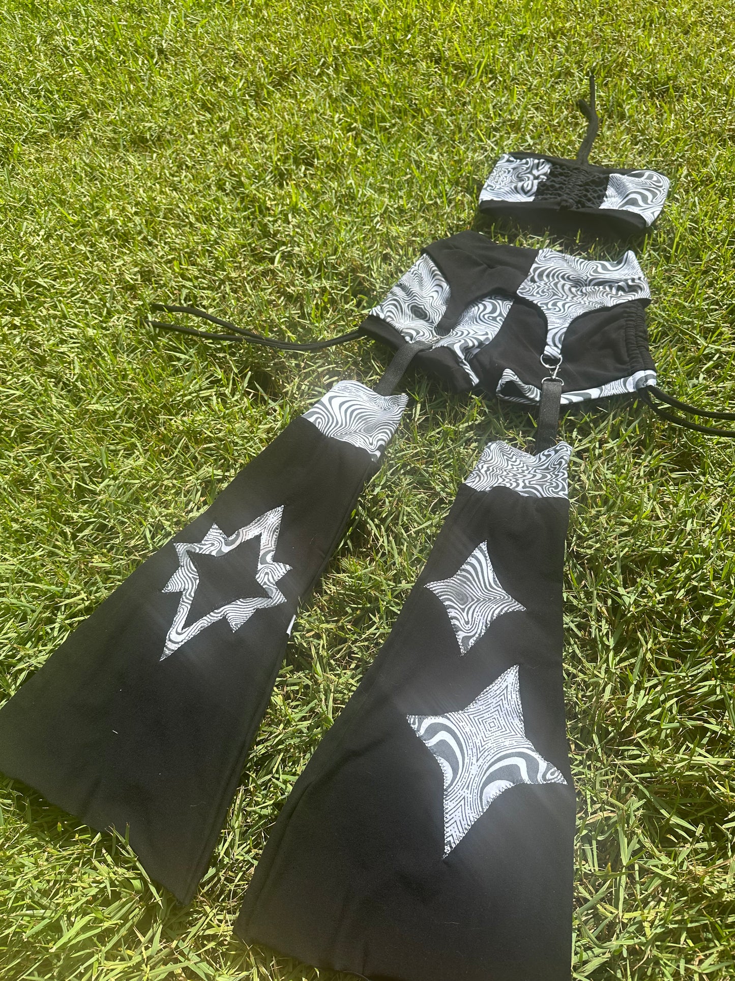 Enter the Void (S) 3 Piece Garter Set - TeraFractal