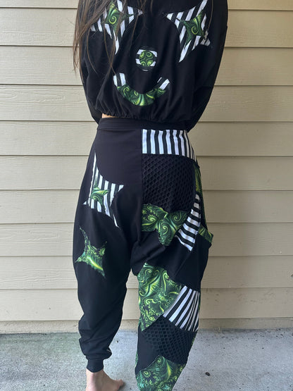 Harem (XS-M) Drawstring Patchwork Pants