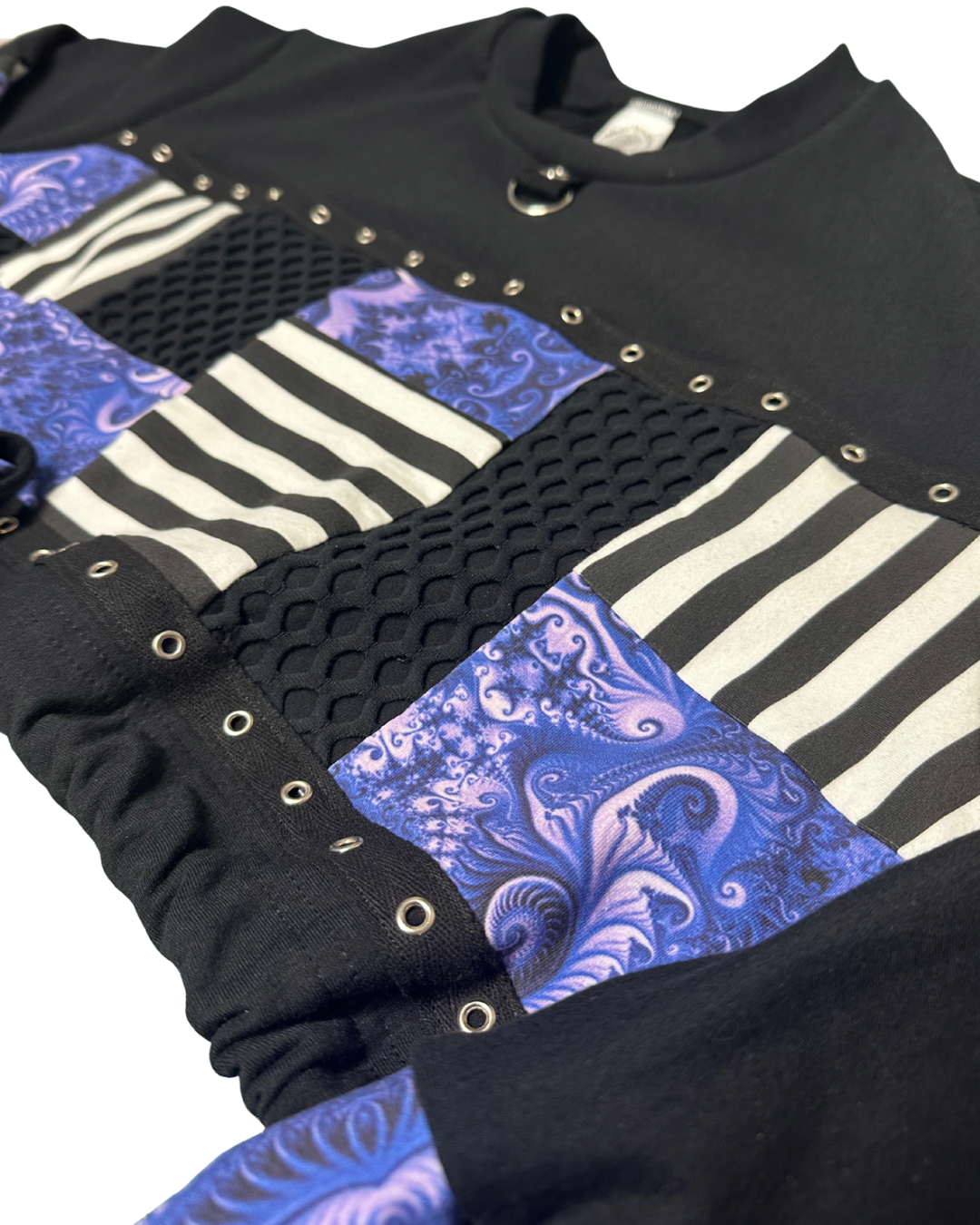 Bamboo (M) Cropped Purple Daze Clown Crew-Neck