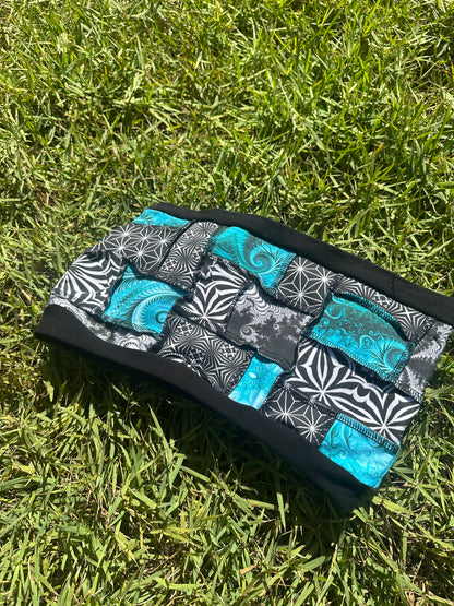 Blue Ice (XL) Patchwork Tube Top - TeraFractal