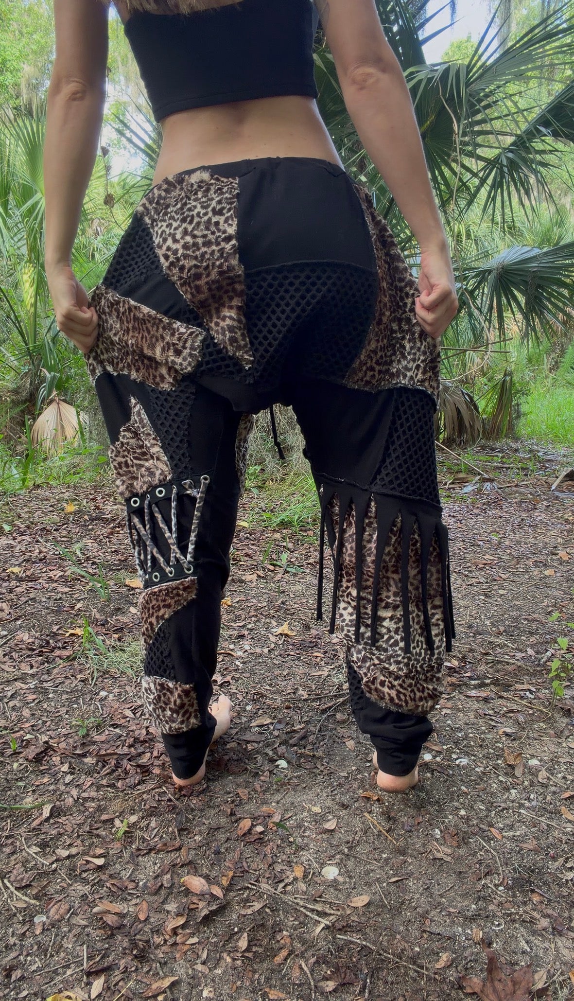 Minky Leopard Harem Pants ( not fire safe )