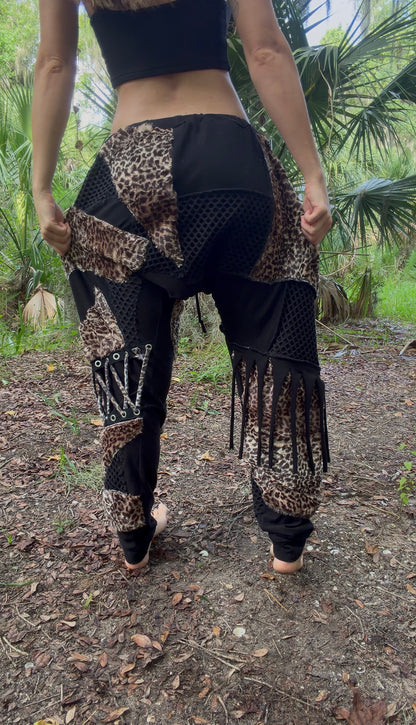 Minky Leopard Harem Pants ( not fire safe )