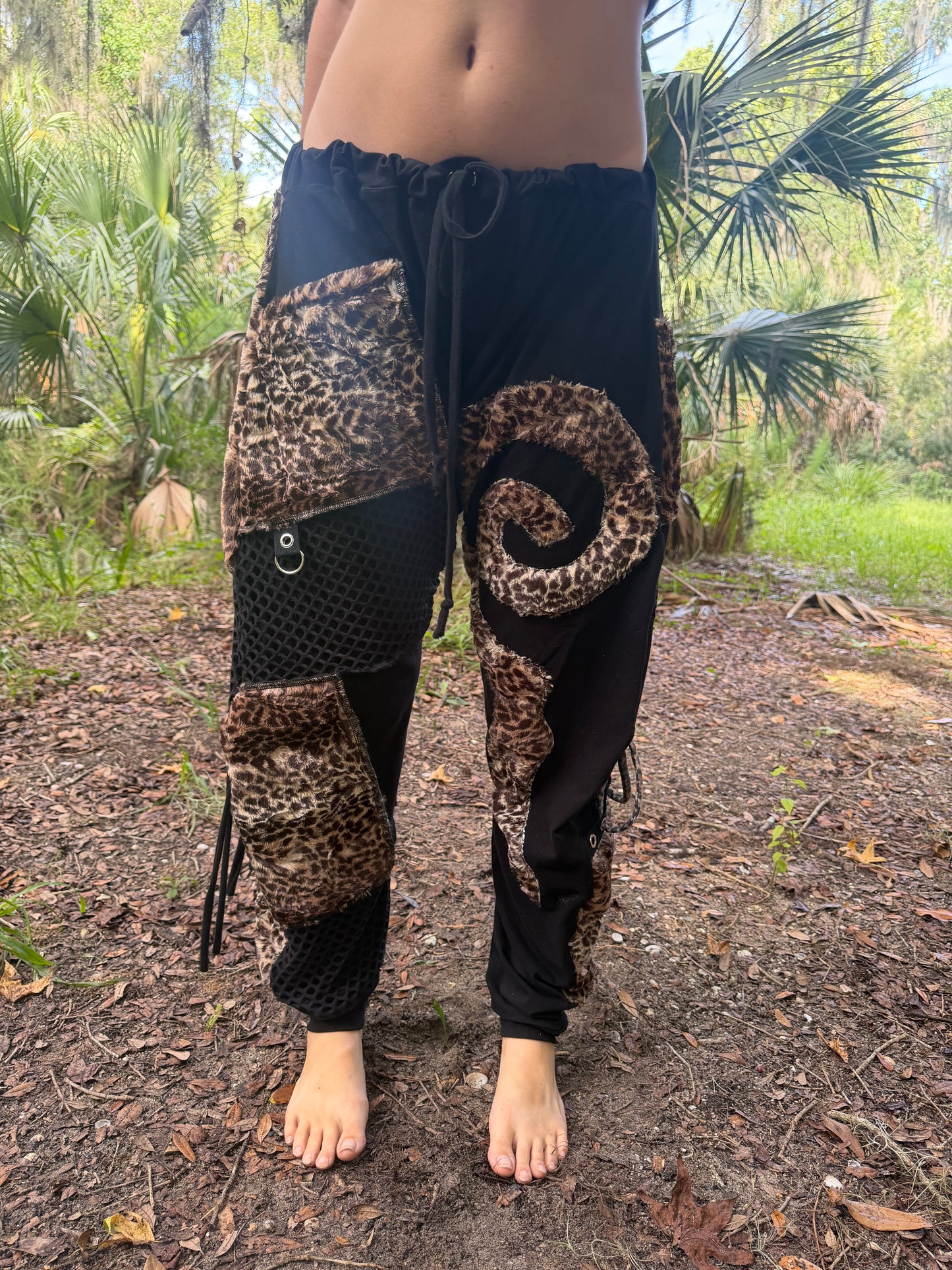 Minky Leopard Harem Pants ( not fire safe )