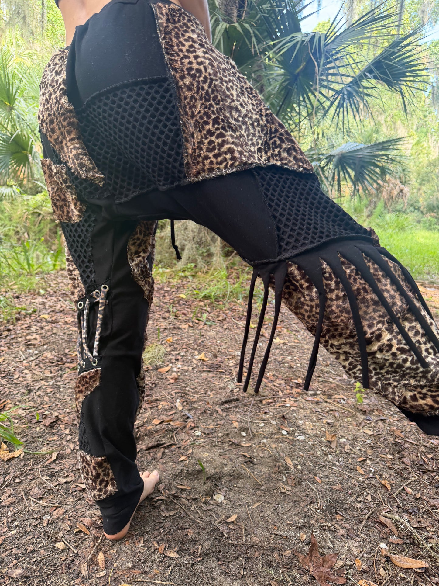 Minky Leopard Harem Pants ( not fire safe )