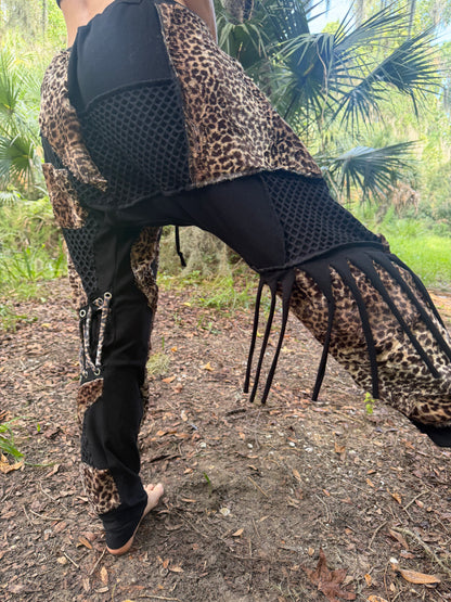 Minky Leopard Harem Pants ( not fire safe )
