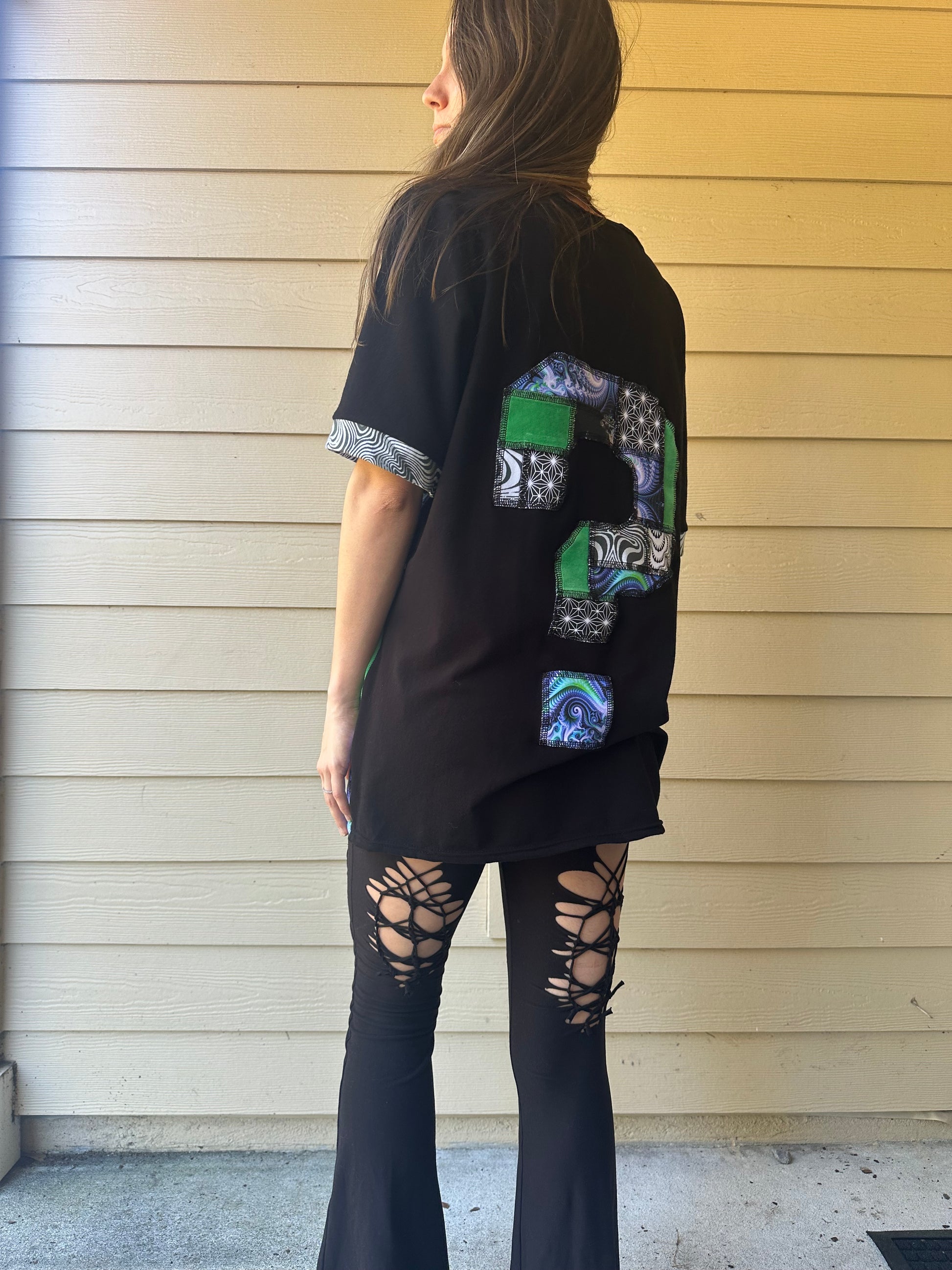 Mire Tipper Patchwork Tee (LG) - TeraFractal