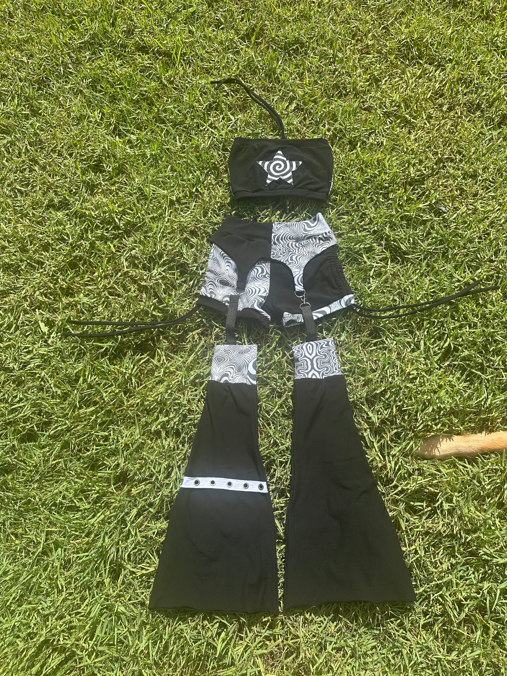 Enter the Void (S) 3 Piece Garter Set - TeraFractal