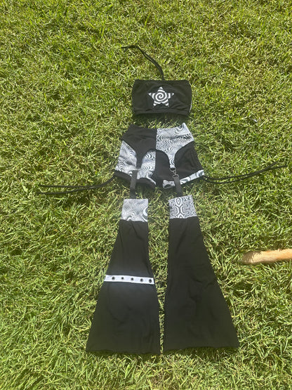 Enter the Void (S) 3 Piece Garter Set - TeraFractal