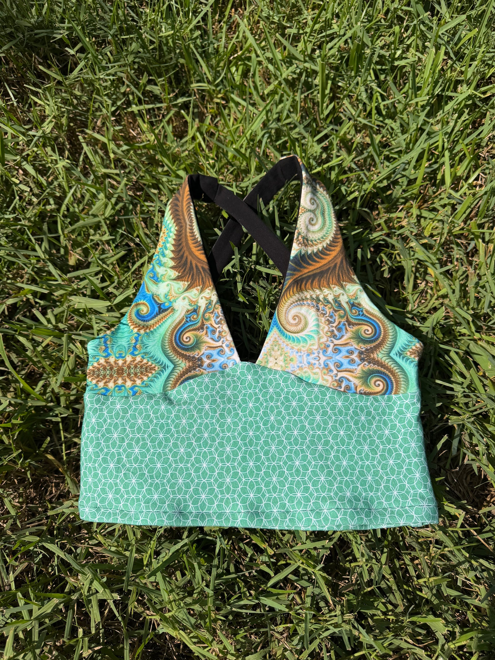 Sea Siren (S) Cross Back Tank - TeraFractal