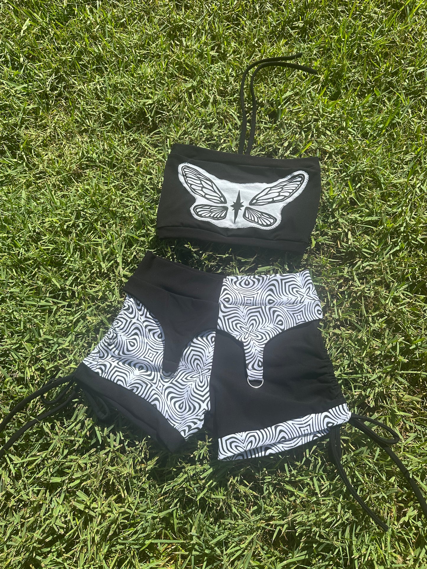 Ruffled Wizard (L) 5 Piece Garter Set - TeraFractal