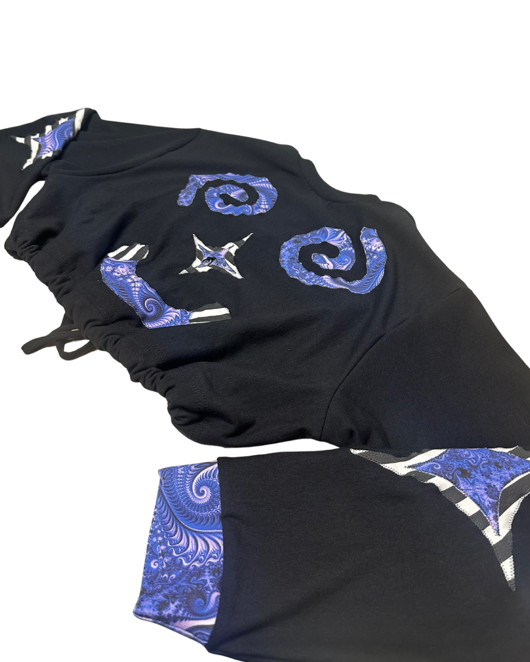 Bamboo (M) Cropped Purple Daze Clown Crew-Neck