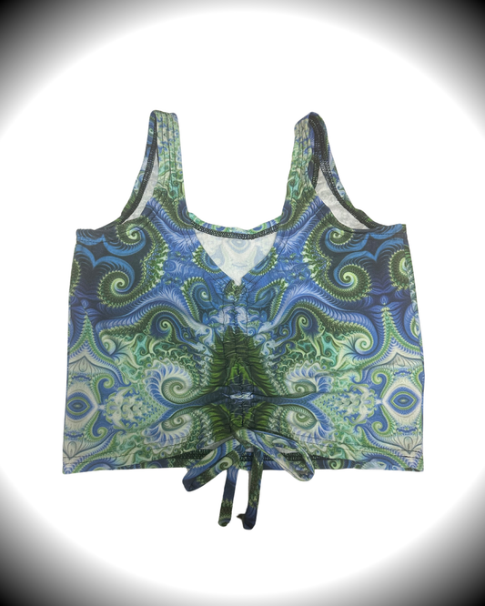 Algae (XL) Cinch Tank Top - TeraFractal