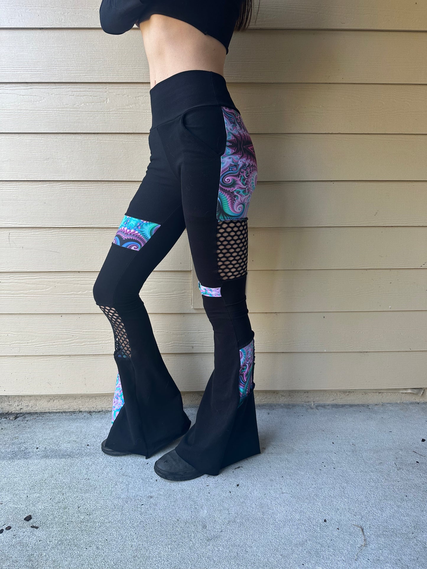 Dreamcicle (S) Patchwork Flare Pants