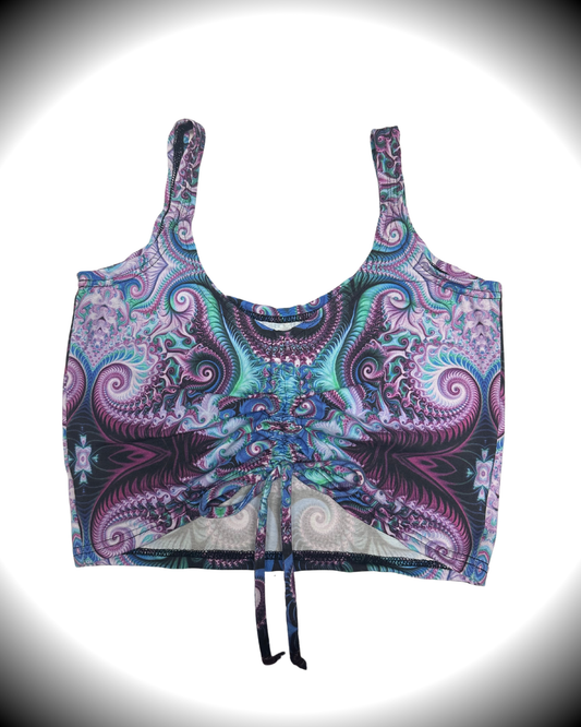 Dreamsicle (1XL) Cinch Tank Top - TeraFractal