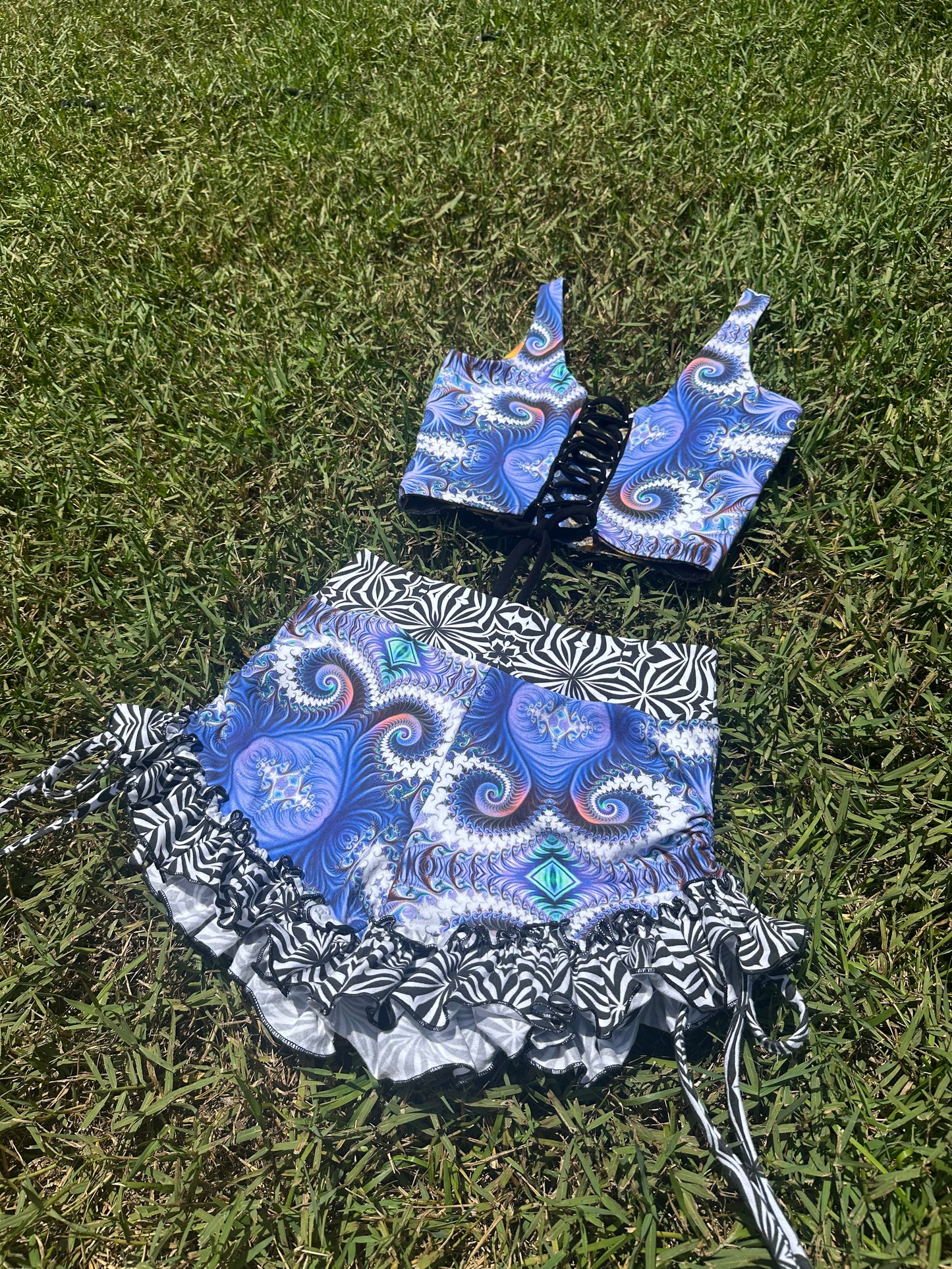 Celestial Tide (M) Ruffle Set - TeraFractal