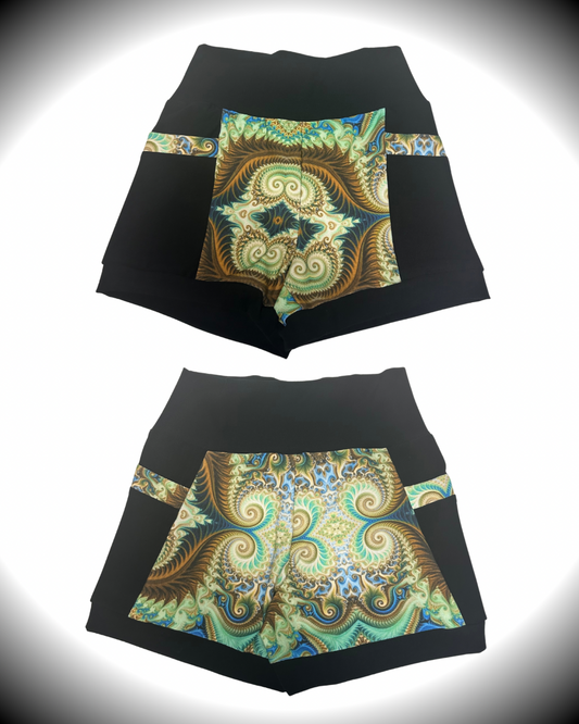 Sea Siren (M) Pocket Shorts - TeraFractal