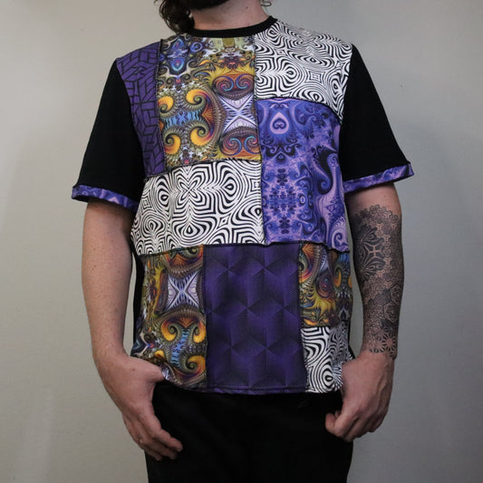 Spectre XL Patchwork Tee - Unisex Tipper Edition - TeraFractal