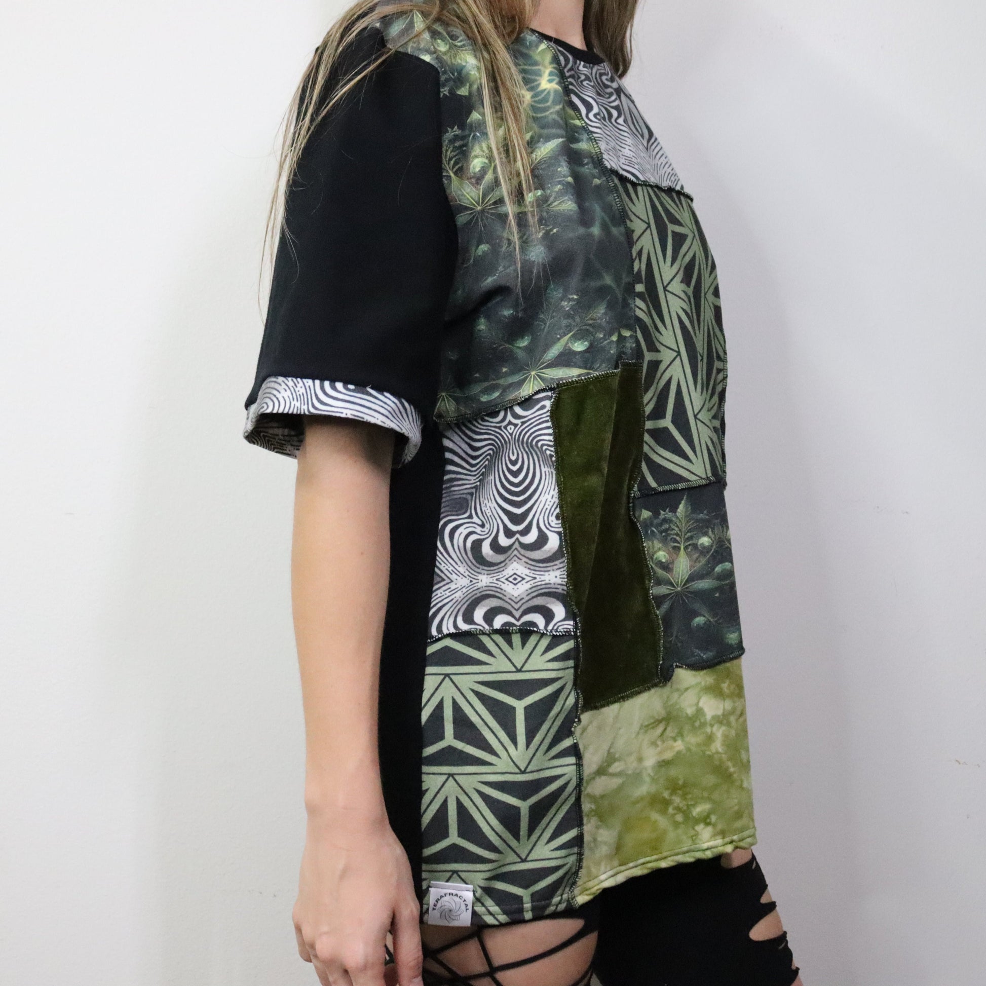 Green Bean LG Patchwork Tee - Unisex Tipper Edition - TeraFractal