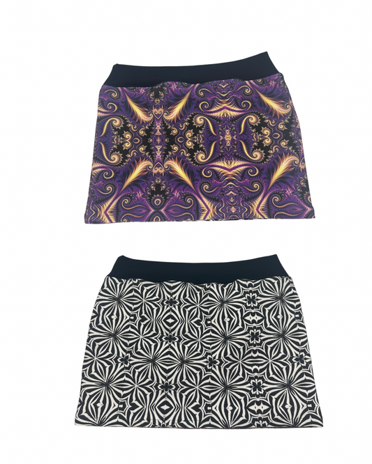 (XL) Reversible Mini Skirt - TeraFractal