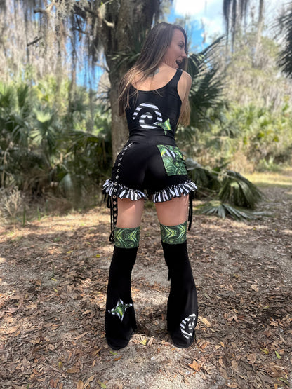 MTO Patchwork Ruffle Romper - TeraFractal