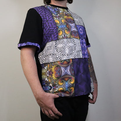 Spectre XL Patchwork Tee - Unisex Tipper Edition - TeraFractal