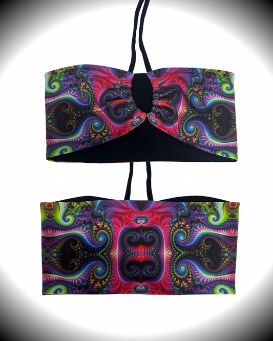 Quantum Rainbow (S) Tie Tube Top - TeraFractal
