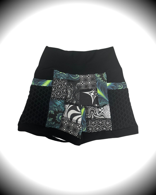 Vexel (S) Patchwork Shorts - TeraFractal