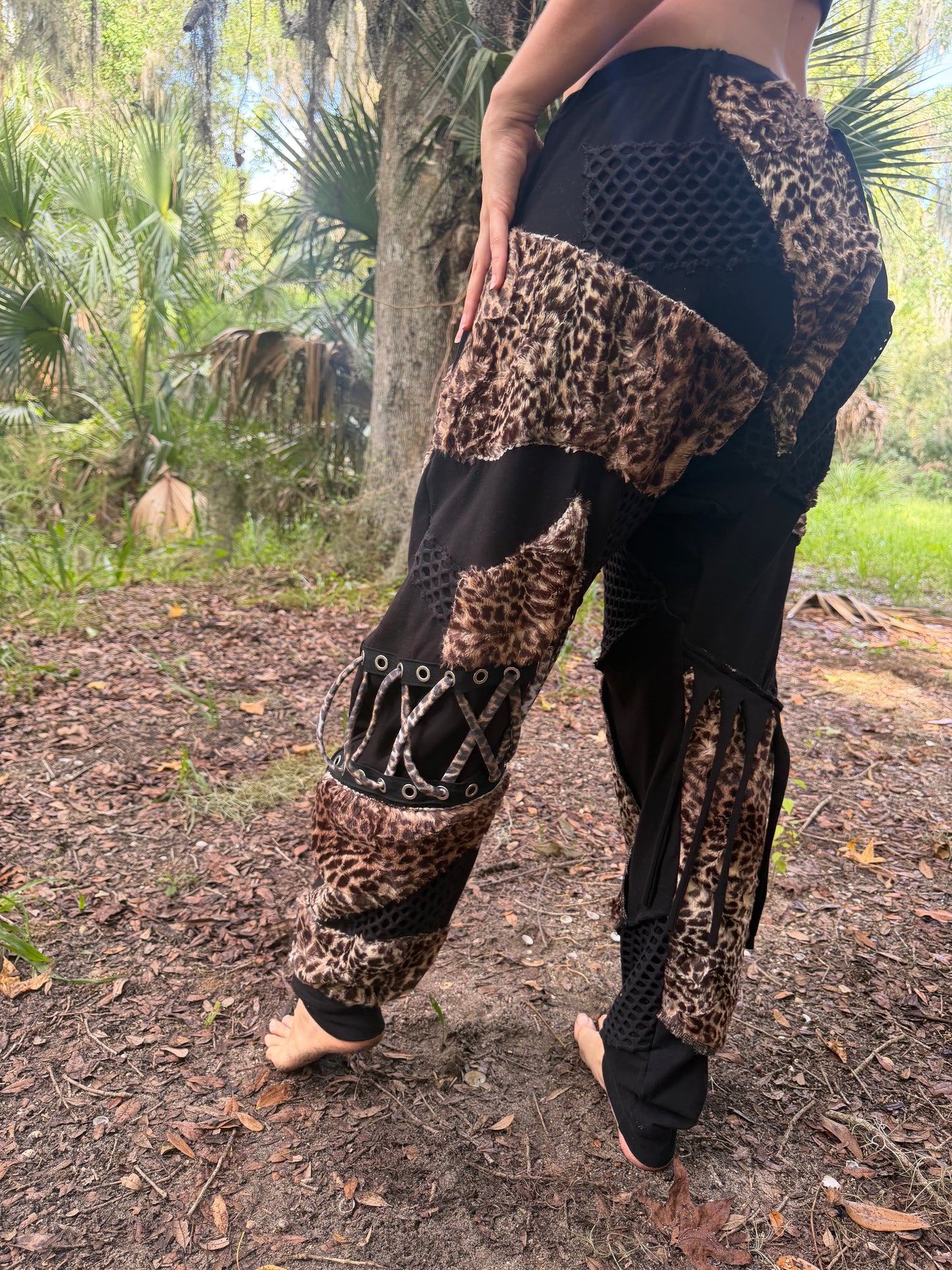 Minky Leopard Harem Pants ( not fire safe )
