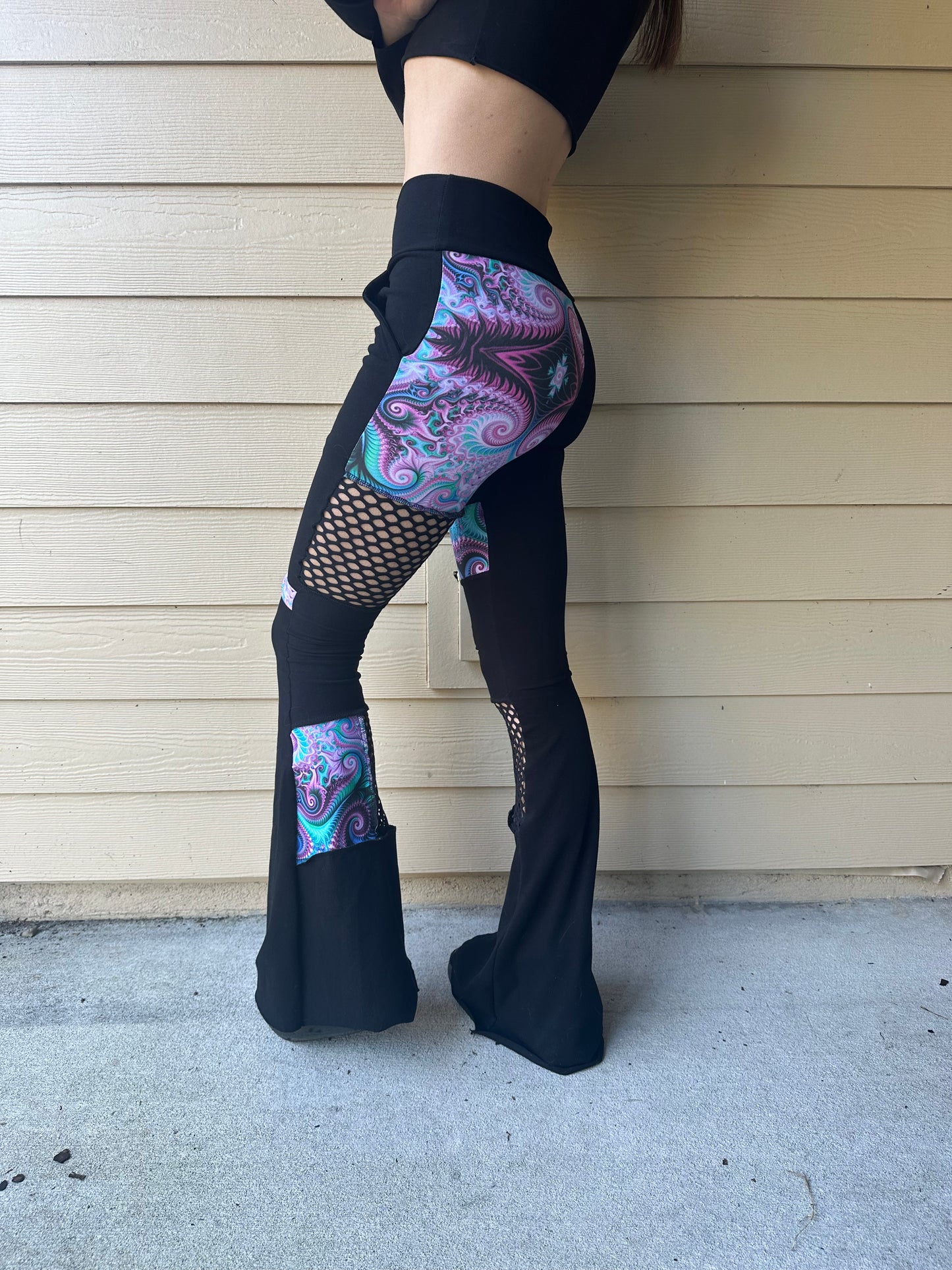 Dreamcicle (S) Patchwork Flare Pants