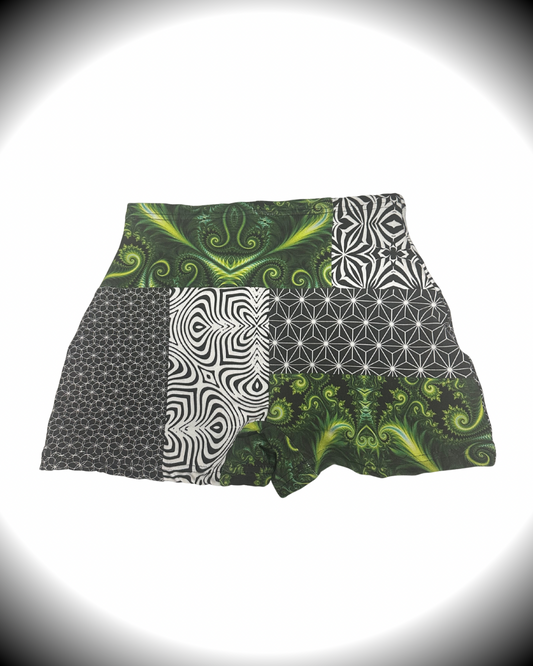 Swampsta (M) Patchwork Shorts - TeraFractal