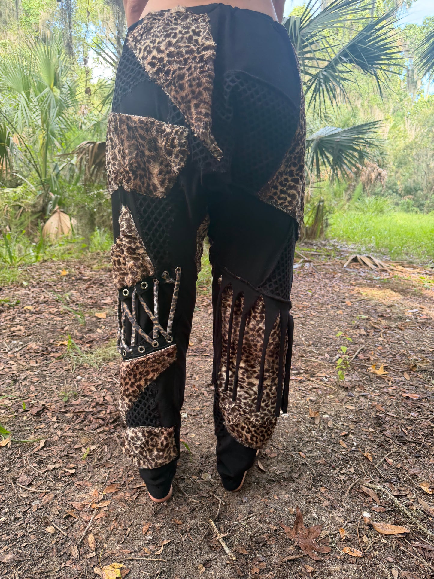 Minky Leopard Harem Pants ( not fire safe )