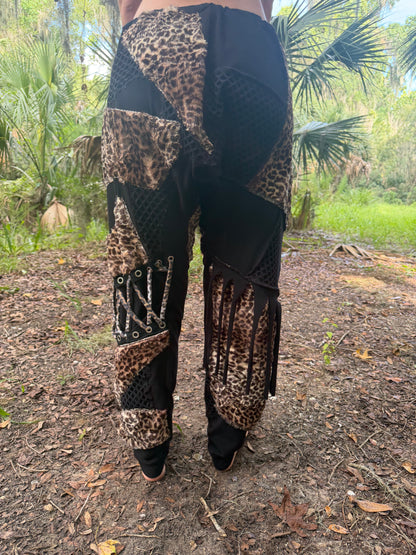 Minky Leopard Harem Pants ( not fire safe )
