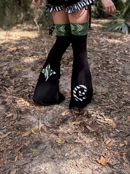 MTO Lace up Flare Leg Warmers - TeraFractal