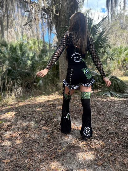 MTO Patchwork Ruffle Romper - TeraFractal