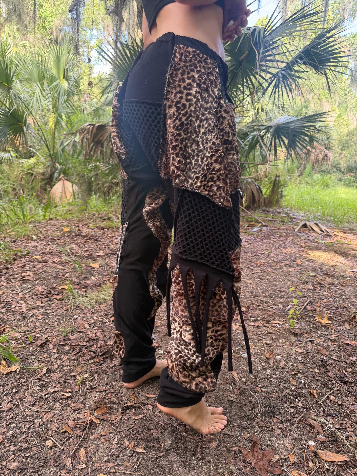 Minky Leopard Harem Pants ( not fire safe )