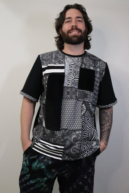 Jester’s Mirage 2XL Patchwork Tee - Unisex Tipper Edition - TeraFractal