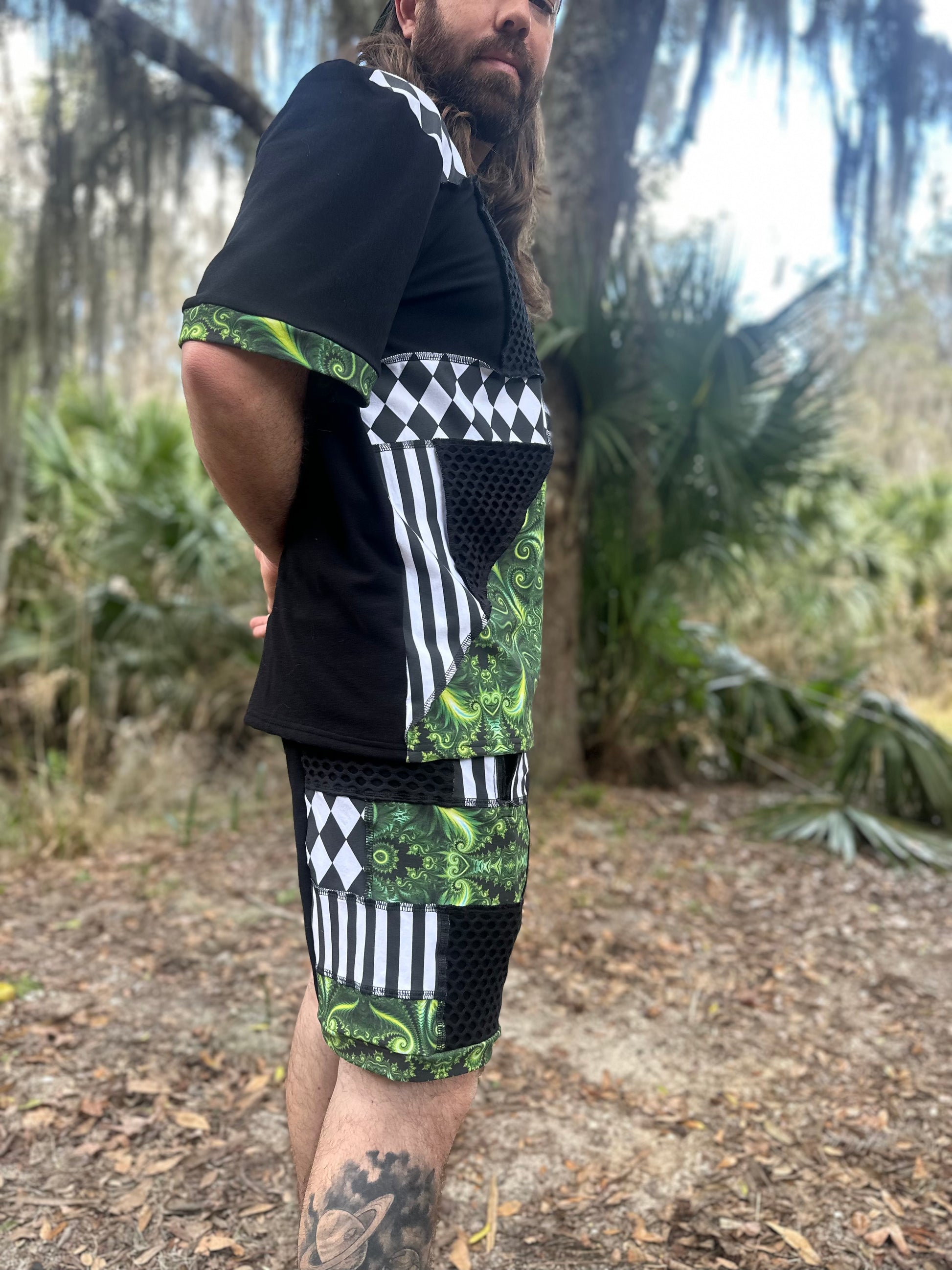 MTO Split Patchwork Tee - TeraFractal